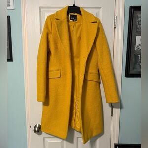 NWOT Sam Edelman Yellow Wool Coat